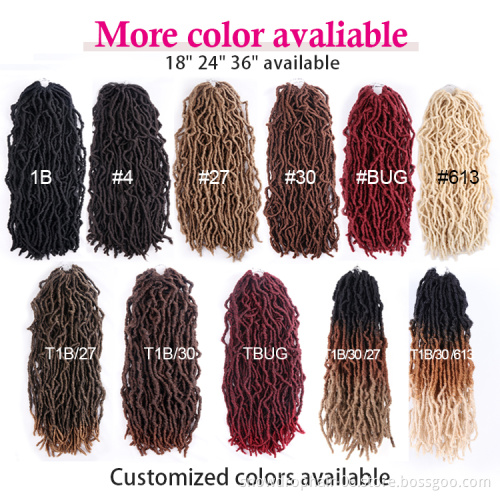 wholesale price  locs 18inch braids curly other artificial for black women crochet braid hair products vendors braiding hair